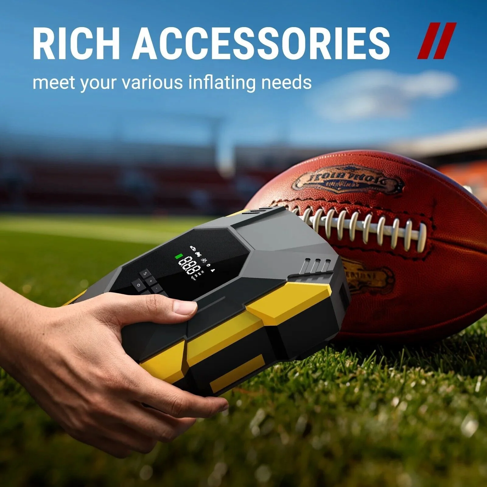 Car Tire Inflator Portable Air Compressor Cordless Rechargeable Powerful Pump - Image 5