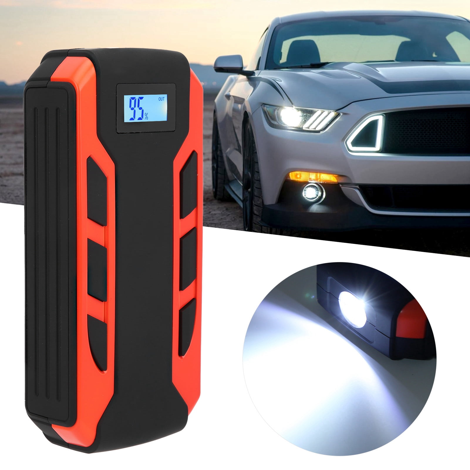Car Jump Starter 20000mAh USB Power Digital Display Portable for 12V - Image 2
